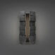 Formation LED 16 inch Basalt Stone and Black Outdoor Wall Light
