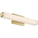 Vogue LED 20 inch Brushed Brass Bath Vanity & Wall Light in 2700K, 20in.