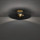 Brody LED 19.38 inch Black with Aged Brass Semi-Flush Mount Ceiling Light