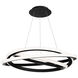 Veloce LED 38 inch Black Chandelier Ceiling Light in 38in.