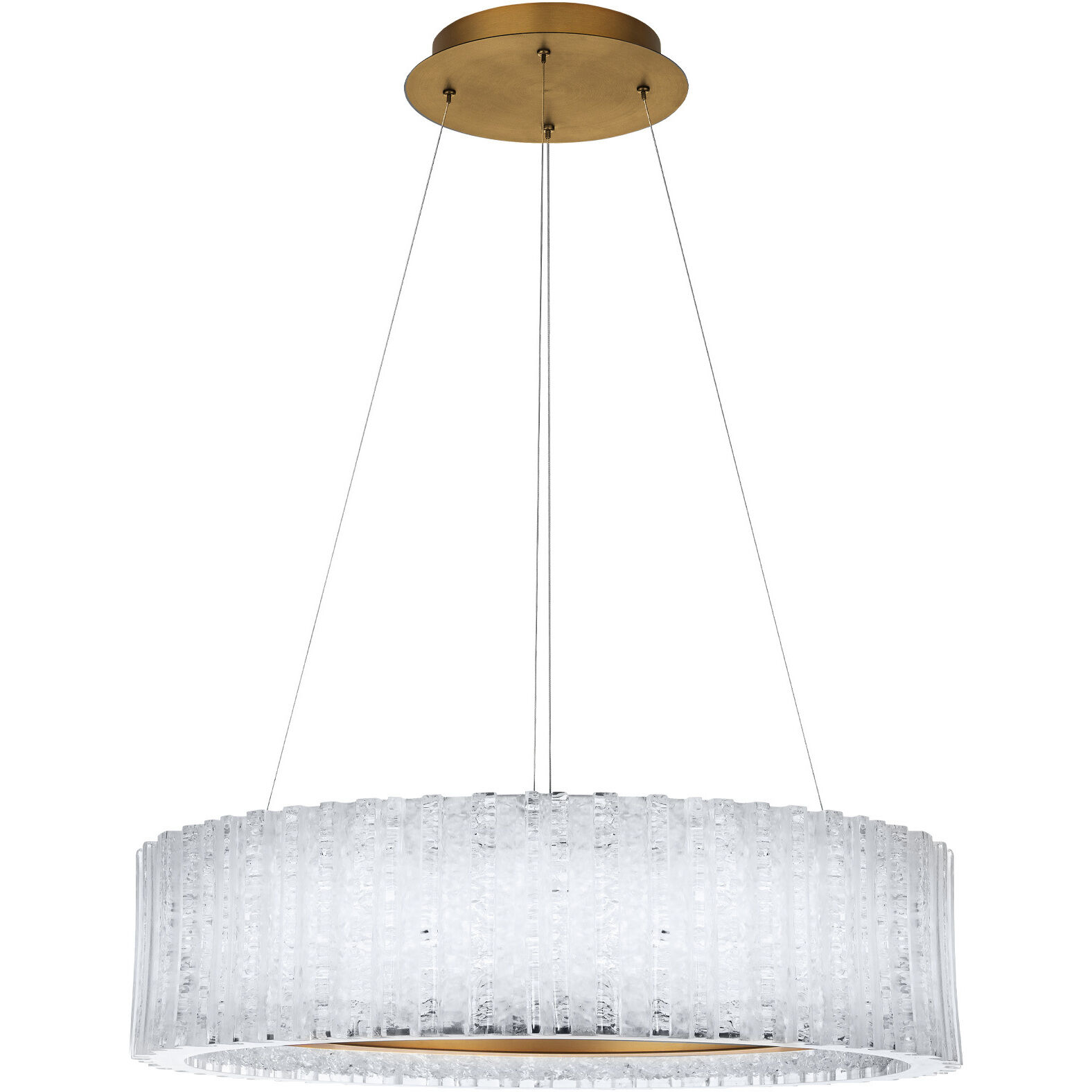 Rhiannon LED 11 inch Aged Brass Chandelier Ceiling Light in 28in.