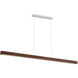 Drift LED 84 inch Dark Walnut Linear Pendant Ceiling Light in 84in.