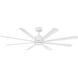 Size Matters 65 inch Matte White Downrod Ceiling Fan