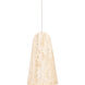 Pompeii LED 6 inch Beige Travertine and Aged Brass Mini-Pendant Ceiling Light in 3500K