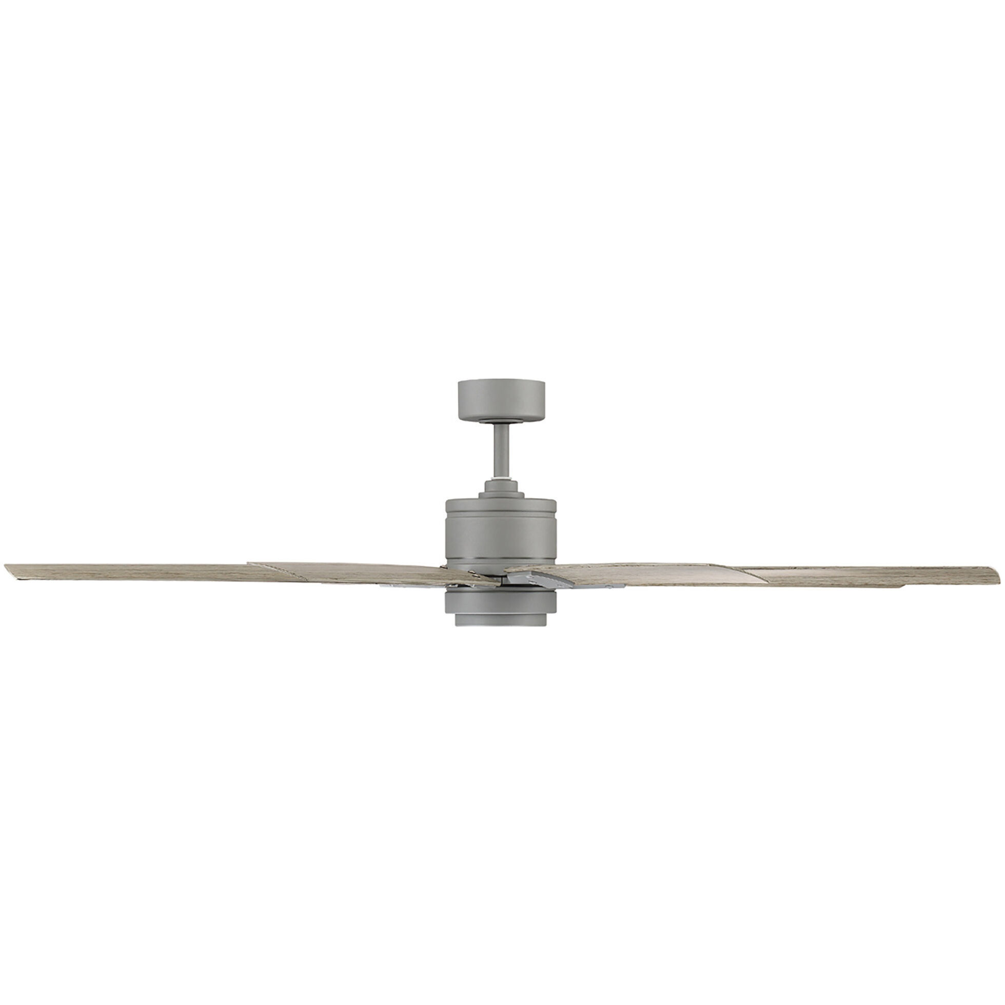 Renegade 66 inch Graphite and Weathered Wood with Weathered Wood Blades Downrod Ceiling Fan in 2700K, Graphite Weathered Wood
