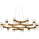 Dashe LED 36 inch Aged Brass Indoor Hanging Lighting Ceiling Light
