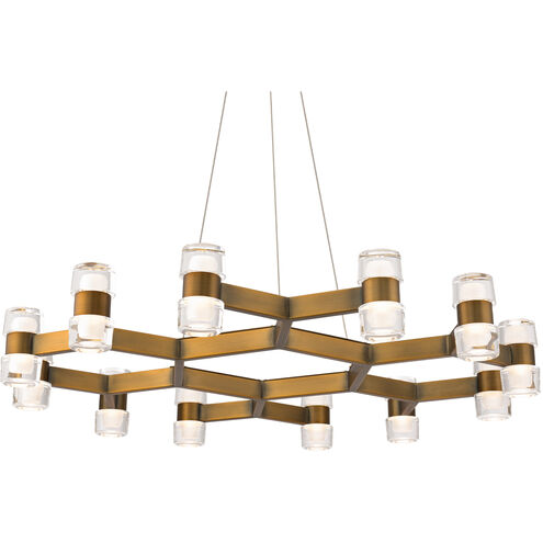 Dashe LED 36 inch Aged Brass Indoor Hanging Lighting Ceiling Light