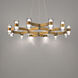 Dashe LED 36 inch Aged Brass Indoor Hanging Lighting Ceiling Light