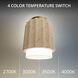 Caviar LED 7 inch Beige Travertine and Aged Brass Flush Mount Ceiling Light