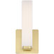 Vogue LED 3 inch Brushed Brass ADA Wall Sconce Wall Light in 2700K