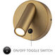 Aspire 5 inch Aged Brass Reading Light Portable Light