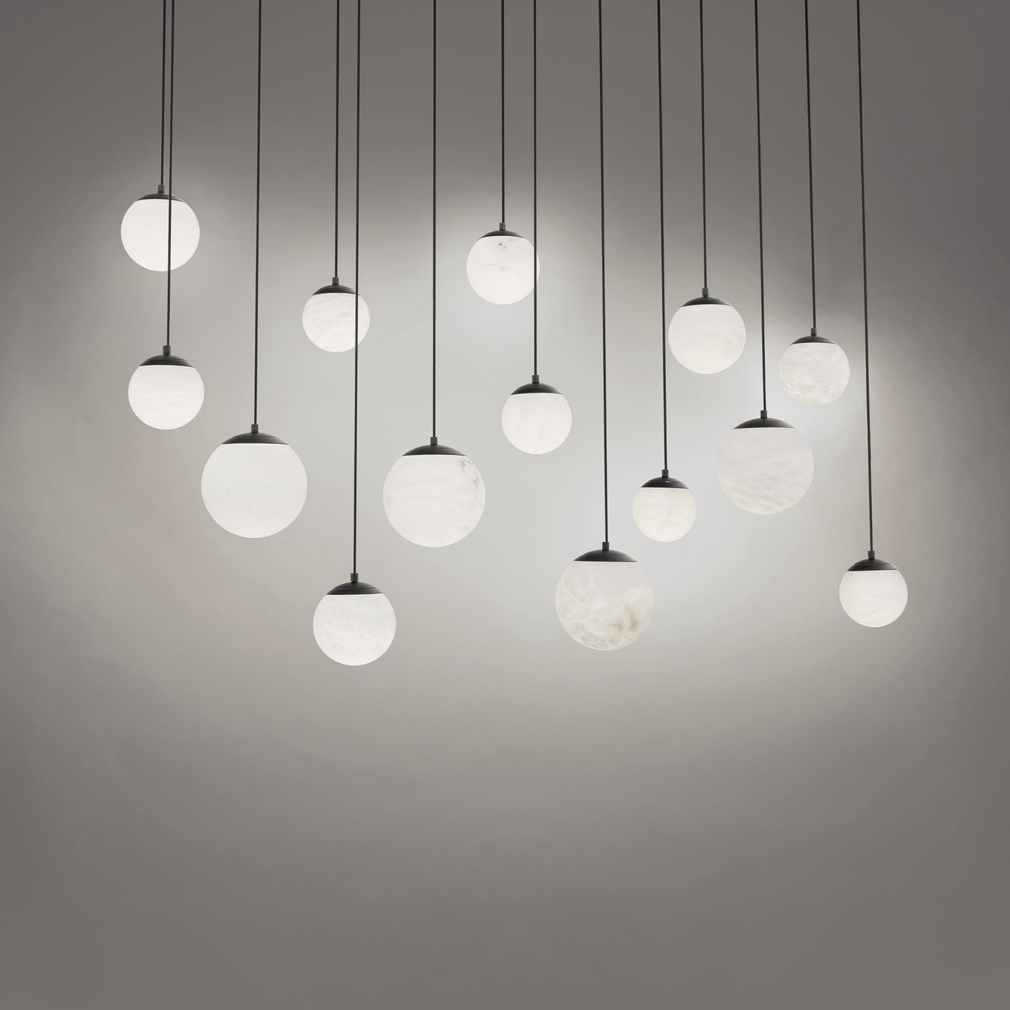 Pisces Linear Pendant Ceiling Light in Black