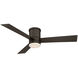 Axis 52 inch Bronze Flush Mount Ceiling Fan in 3500K