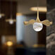Brimm LED 9 inch Gold Leaf and Aged Brass Mini-Pendant Ceiling Light