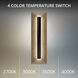 Bell Tower LED 20 inch Beige Travertine and Black Outdoor Wall Light