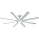 Hydra 80 inch Titanium Downrod Ceiling Fan in 2700K