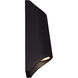 Mega LED 11 inch Black Outdoor Wall Light