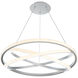 Veloce LED 38 inch Titanium Chandelier Ceiling Light in 38in.