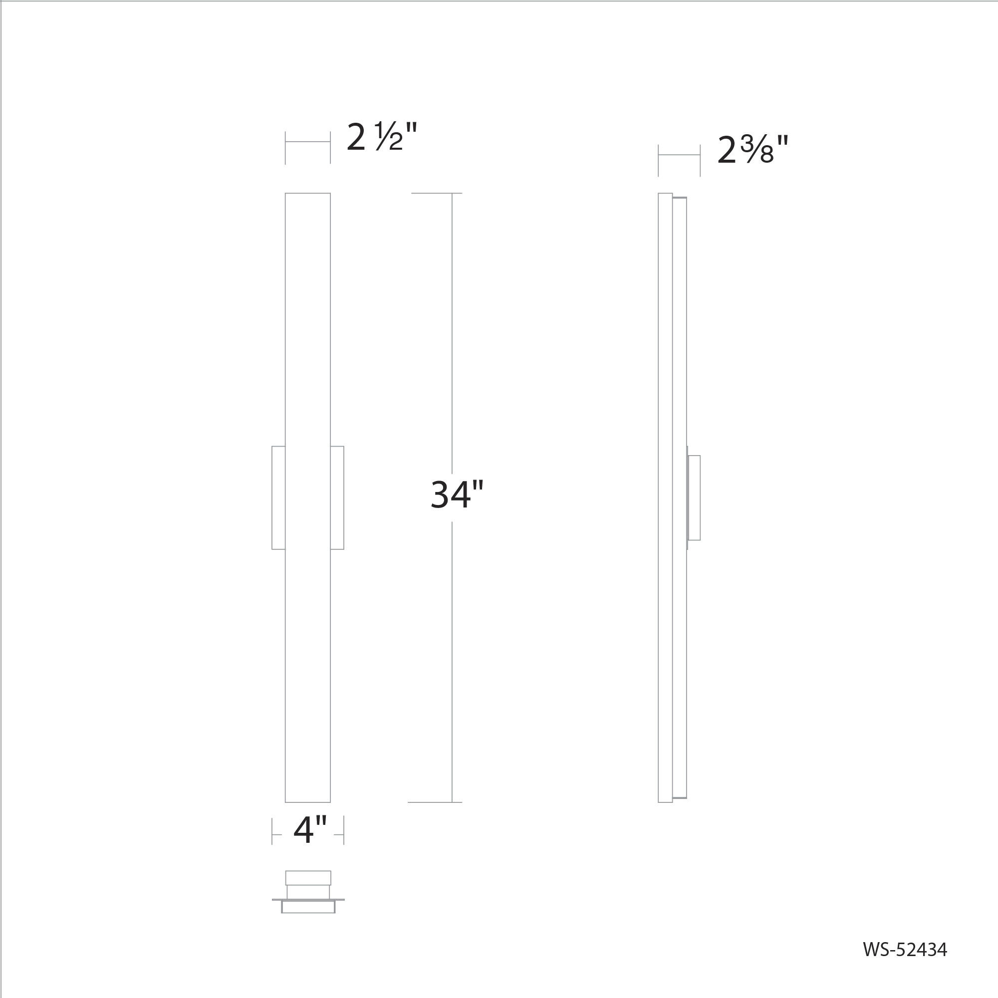 Lanza 1 Light 34 inch Black Bath Vanity Light Wall Light