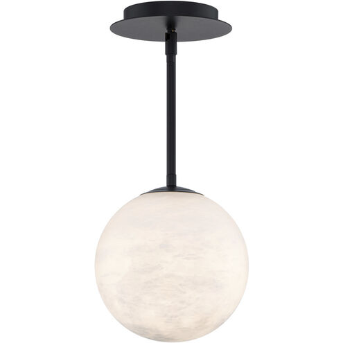 Pisces 1 Light 8 inch Black Mini Pendant Ceiling Light in 3500K