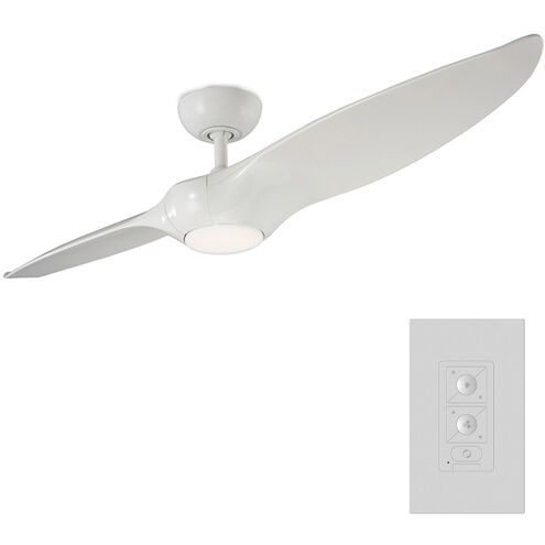 Morpheus II 60 inch Gloss White Downrod Ceiling Fans in 2700K
