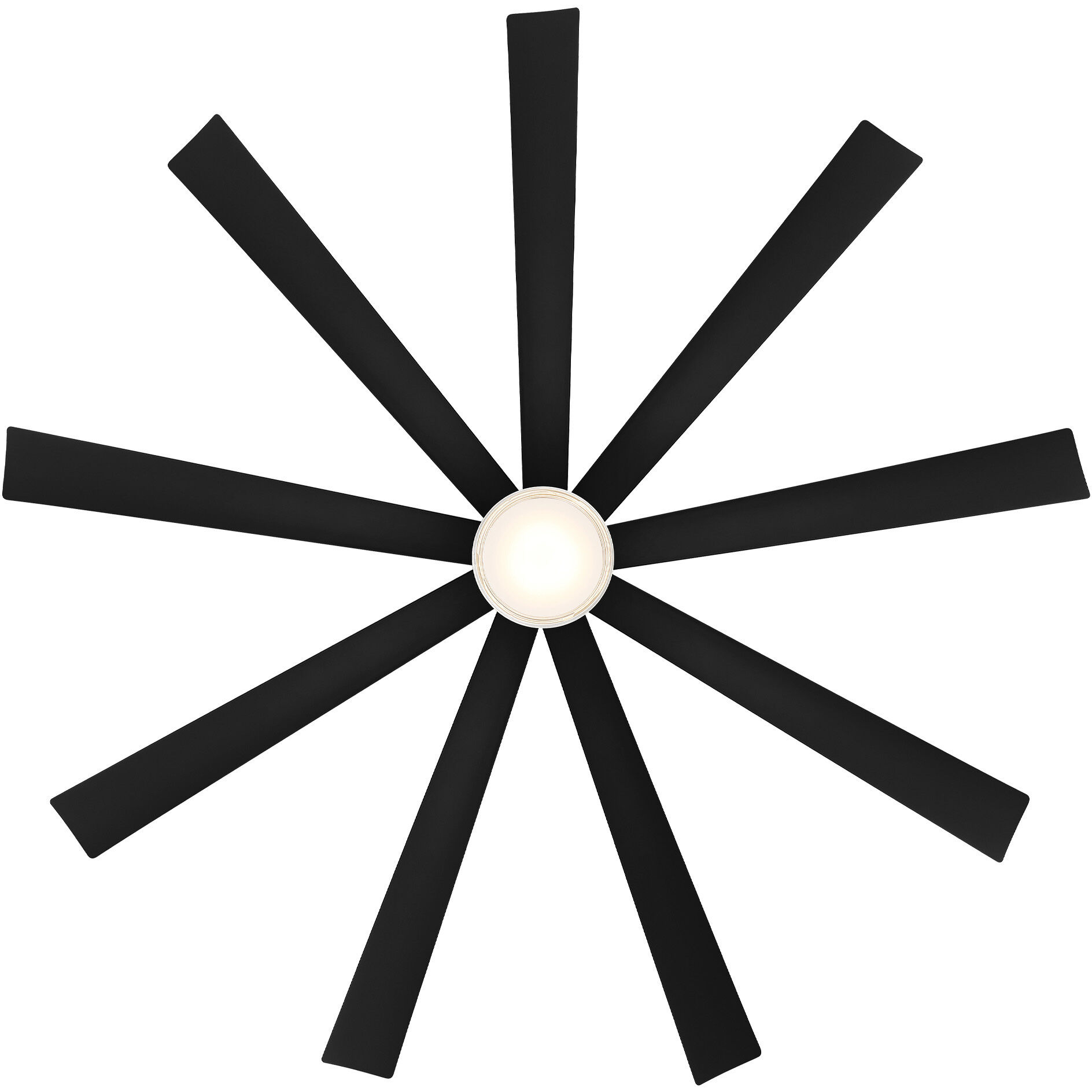 Wynd XL 72 inch Matte Black Downrod Ceiling Fan in 3000K