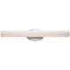 Loft LED 24 inch Brushed Nickel Bath Vanity & Wall Light in 3000K, 24in.