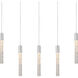 Magic LED 5.5 inch Polished Nickel Multi-Light Pendant Ceiling Light in Linear