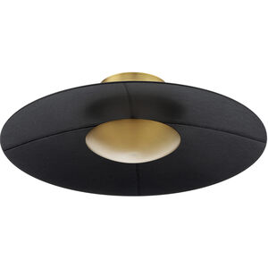 Brody 1 Light 22 inch Black with Aged Brass Semi-Flush Mount Ceiling Light