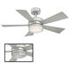 Wynd 42 inch Stainless Steel Downrod Ceiling Fan in 3500K