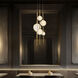Skyla LED 12 inch Vintage Brass Multi-Light Pendant Ceiling Light