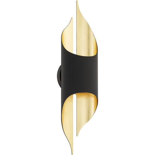 Clasp Indoor Wall Lighting in Bronze and Gold Leaf
