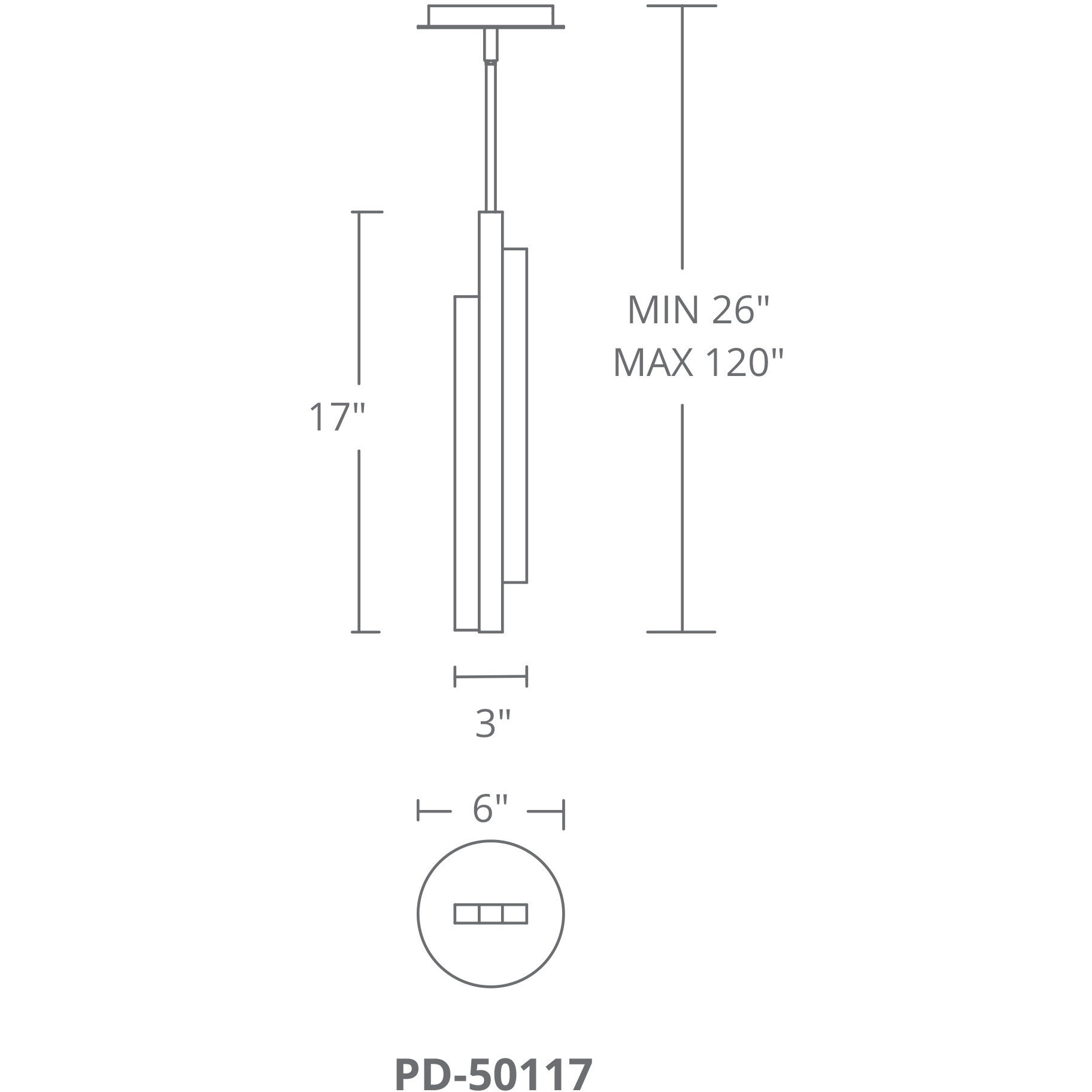 Tandem LED 15 inch Black Mini Pendant Ceiling Light