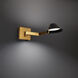 Pavilion 5.1 inch 7.2 watt Black and Aged Brass Swing Arm Light Wall Light in Black Aged Brass