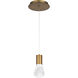 Plum LED 15 inch Aged Brass Mini Pendant Ceiling Light