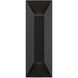 Maglev 2 Light 16 inch Black Outdoor Wall Light in 3000K