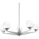 Double Bubble 5 Light 22 inch Satin Nickel Chandelier Ceiling Light