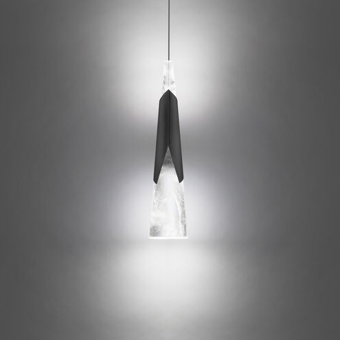 Kilt 1 Light 4 inch Black Mini Pendant Ceiling Light in 4000K