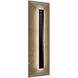 Bell Tower LED 20 inch Beige Travertine and Black Outdoor Wall Light