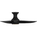 Corona 44 inch Matte Black Flush Mount Ceiling Fan in 3500K