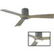 Aviator 54 inch Graphite and Weathered Gray with Weathered Gray Blades Flush Mount Ceiling Fan in Graphite Weathered Gray, Flush Mounted, Smart Ceiling Fan