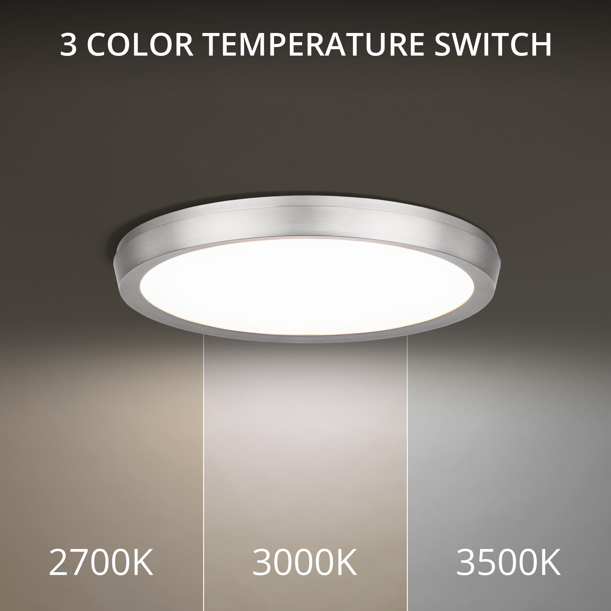 Argo LED 11 inch Brushed Nickel Flush Mount Ceiling Light