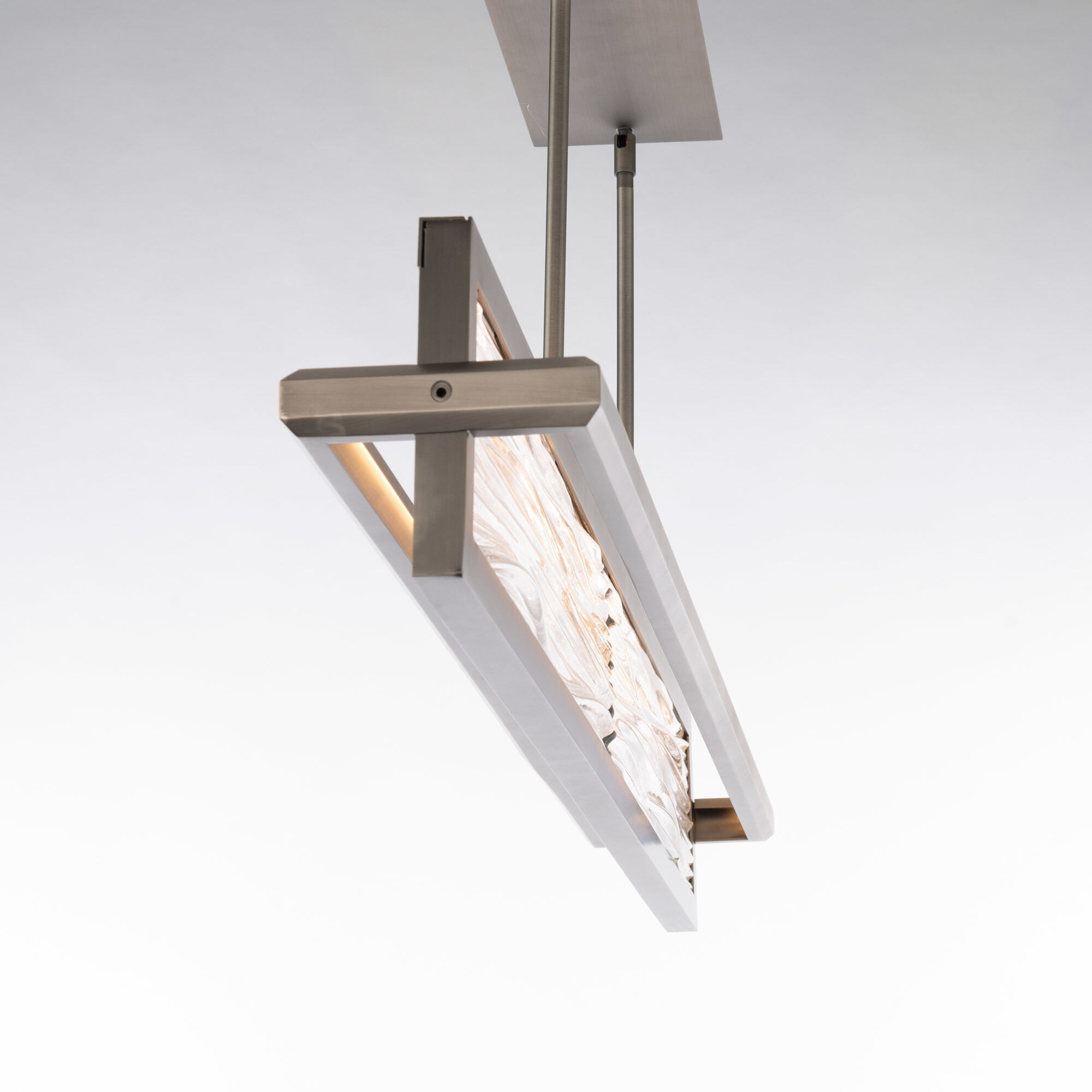 Atlantis LED 6 inch Antique Nickel Chandelier Ceiling Light in 47in.