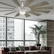 Wyndmill 65 inch Steel and Weathered Wood with Weathered Wood Blades Downrod Ceiling Fan in 2700K, Steel Weathered Wood