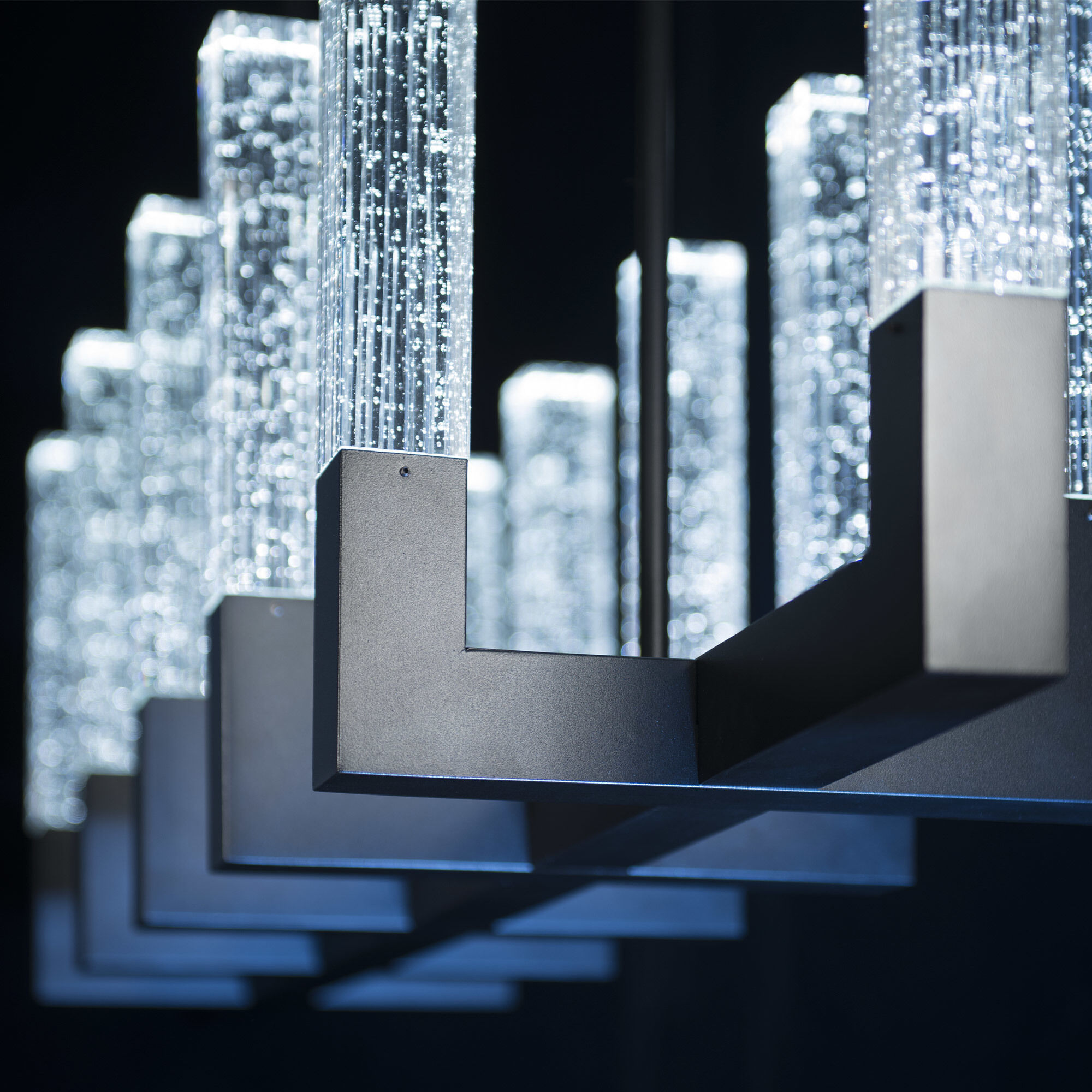 Cinema LED 54 inch Black Pendant Ceiling Light in 54in.