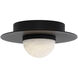 Landed 1 Light 12 inch Black Flush Mount Ceiling Light