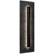 Bell Tower LED 20 inch Basalt Stone and Black Outdoor Wall Light