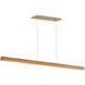 Drift LED 84 inch Walnut Linear Pendant Ceiling Light in 84in.