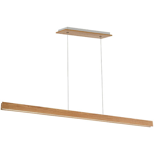 Drift Linear Pendant Ceiling Light in 84in., Walnut
