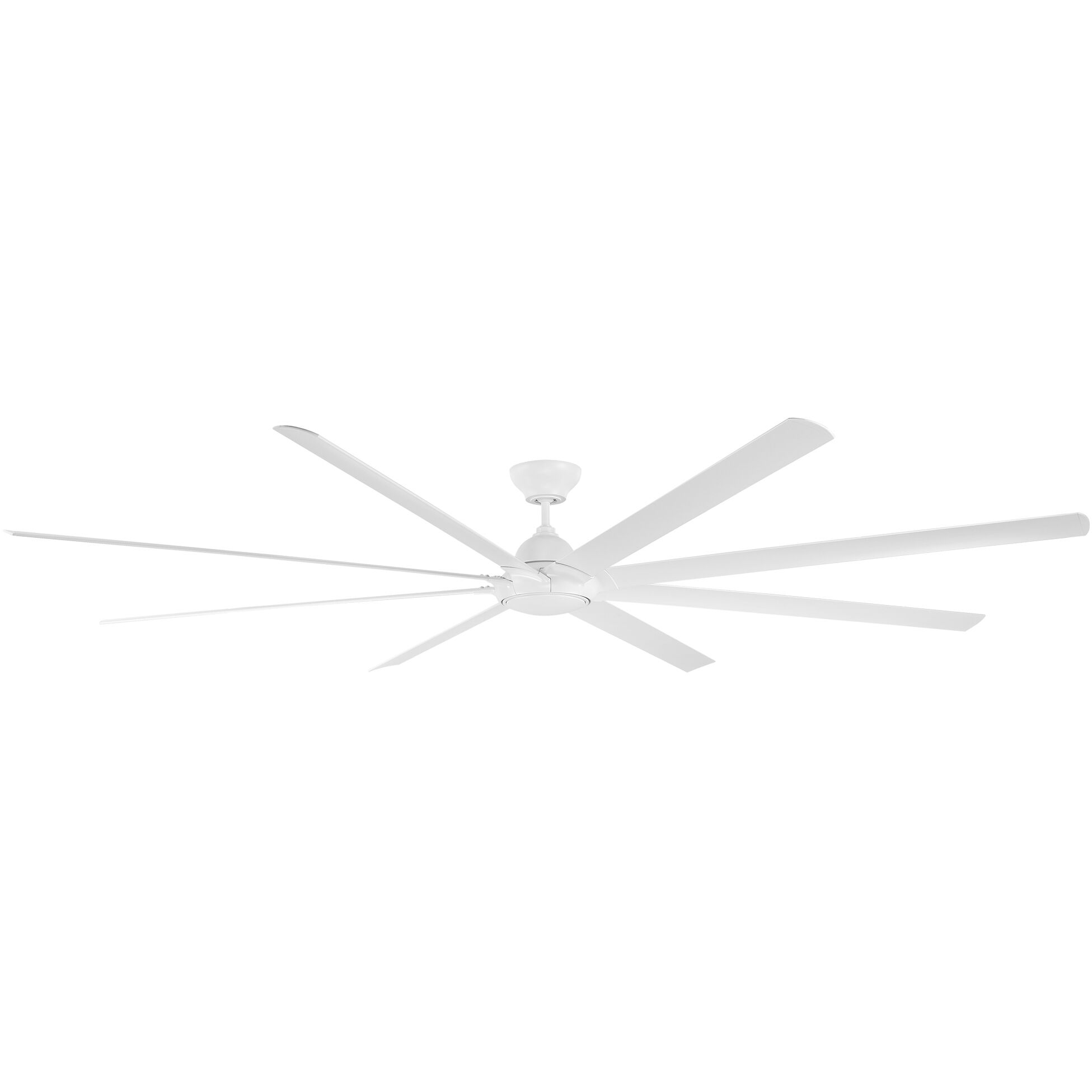 Hydra 120 inch Matte White Downrod Ceiling Fan in 2700K